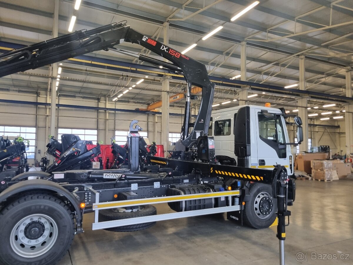 IVECO 180E28 EUROCARGO RUKA HIAB A NOSIČ KONTEJNERU 10T - 9