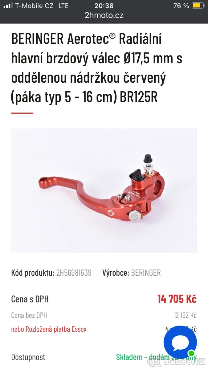 BERINGER Aerotec - komplet brzdovou soustavu - 9