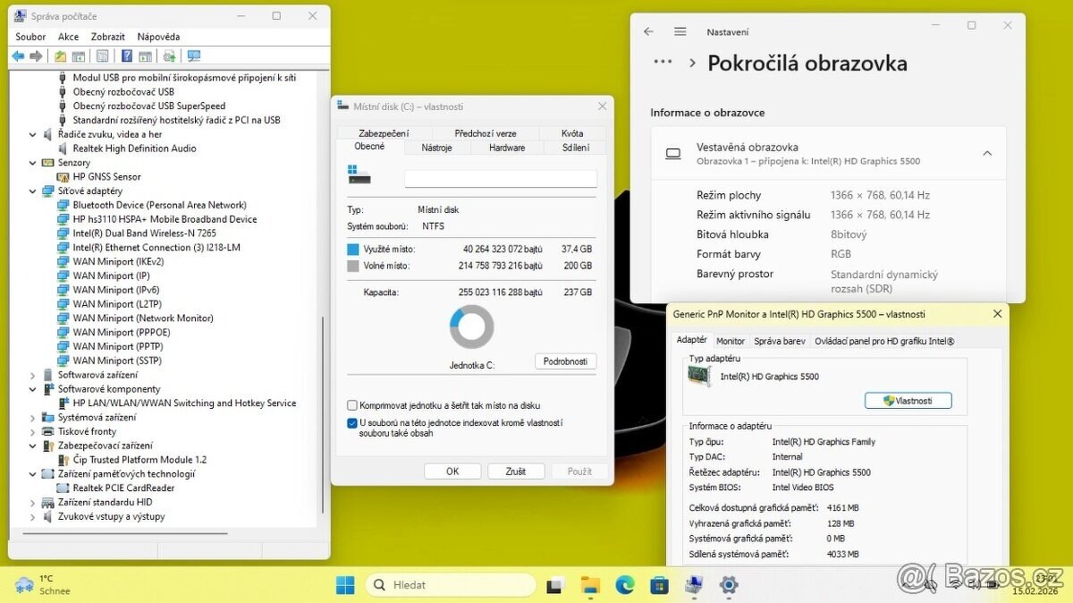 HP ELITEBOOK 820 G2 /i5-5300/8GB/SSD256GB/WEBCAM/W11/ZÁRUKA - 9
