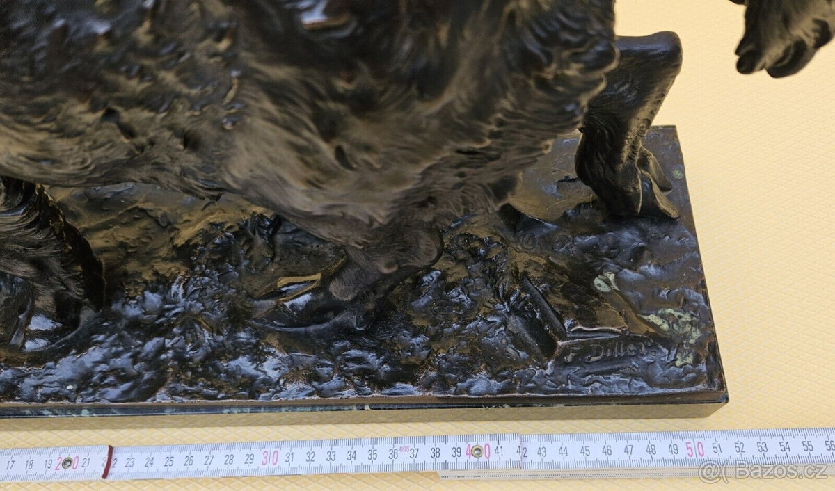 Fritz Diller Bronzový kanec Divoký kanec - 9