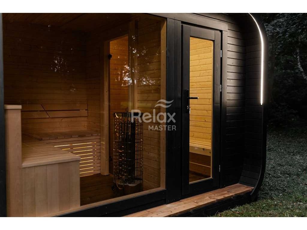 Finská sauna LUX s předsíní 245×340 - 9