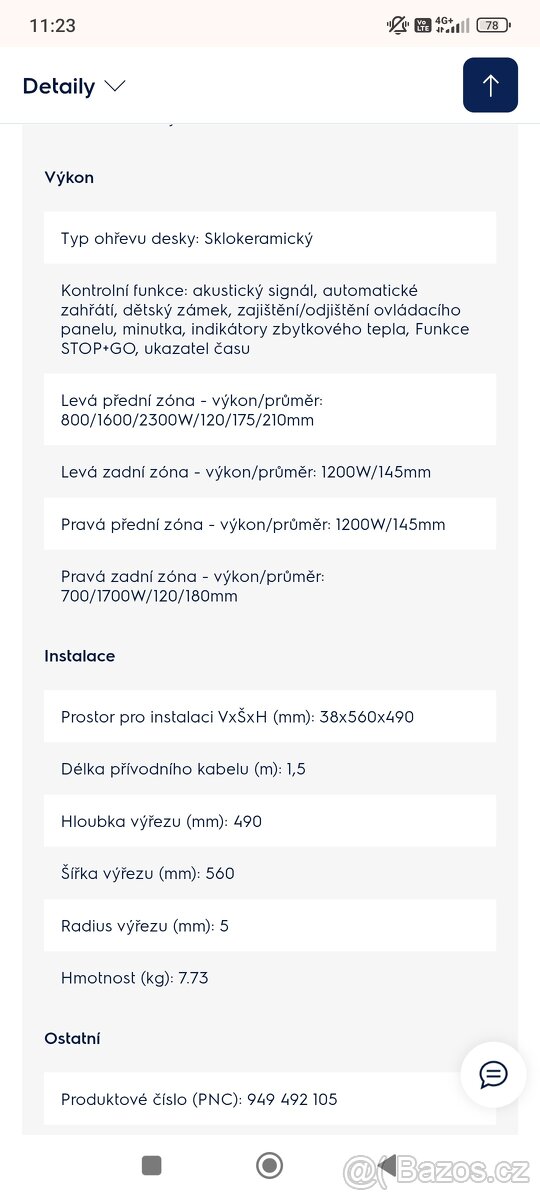Sklokeramická varná deska Electrolux - 9