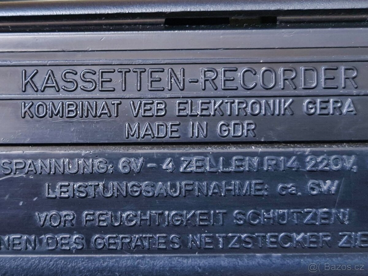 Kassettenrecorder RFT Mira - velmi zachovalý stav - 9