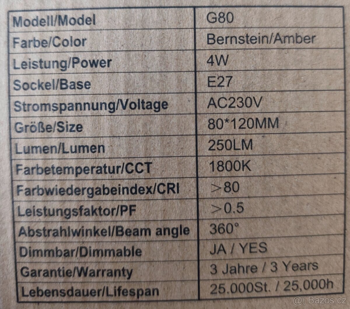 Stropní svítidlo + 4 led žárovky - 9