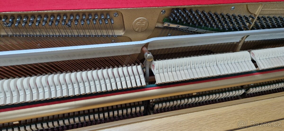 Piano Hohner - Světlý dub - s hydraulickou židlí - r. 1990 - 9