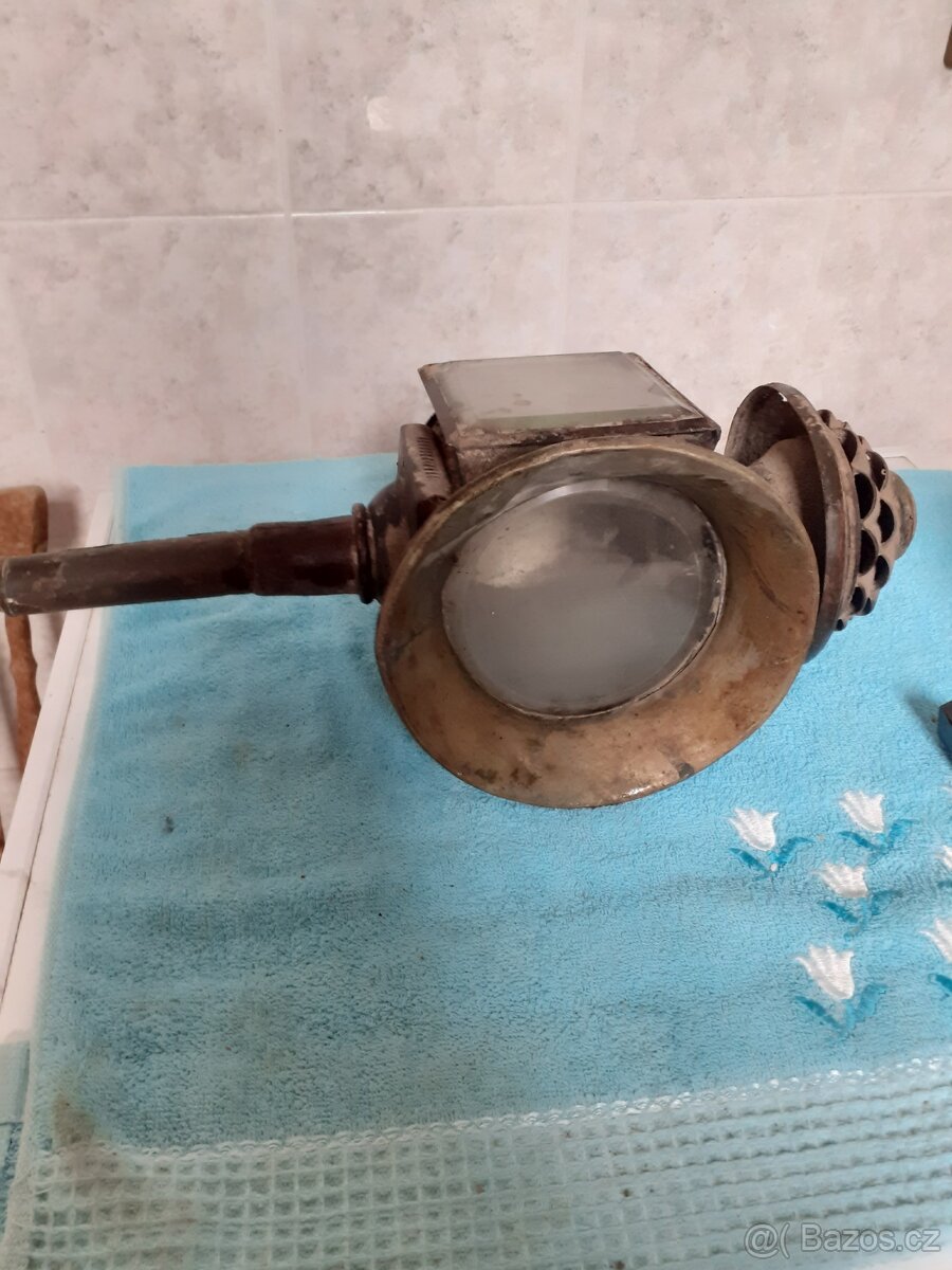 Starožitné petrolejove lampy, lampy ke kočárum - 9