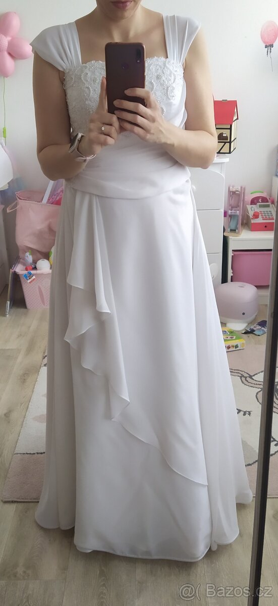 Svatební šaty 40-42 (těhotenské 38) - 9
