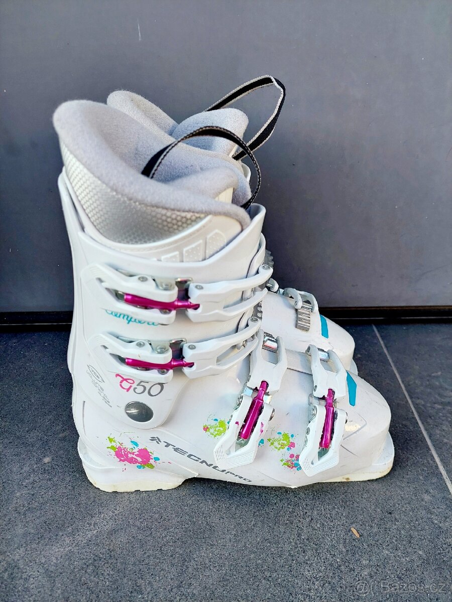 Lyže ELAN LIL SNOW, 120 cm + hůlky + boty + přilba - 9