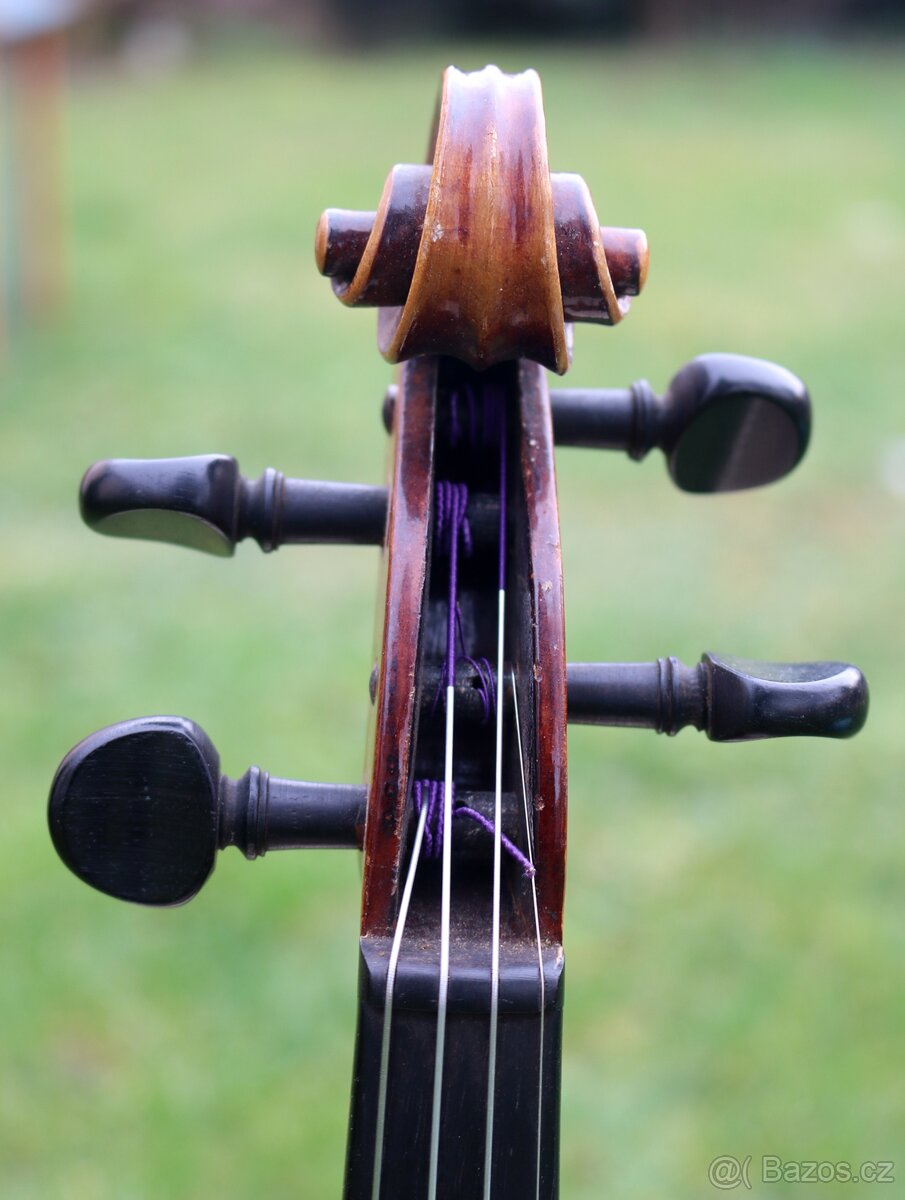 Staré kvalitní česko-německé celé 4/4 housle, c. 1910 - 9