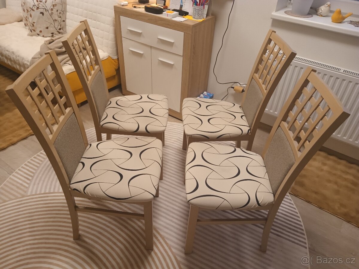Nabízím k prodeji úžasné jídelní židle čtyři kusy - 9