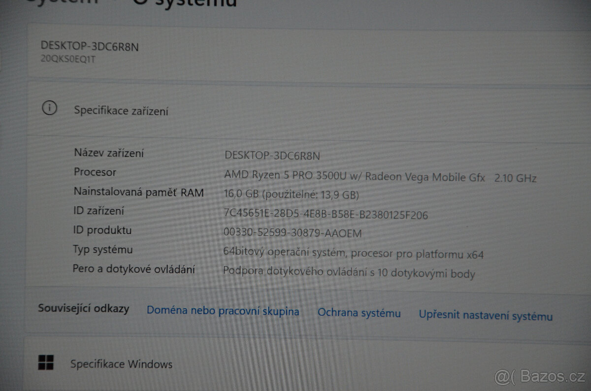 Lenovo TP T495s Ryzen5/8GB/SSD 256GB NVMe/záruka - 9