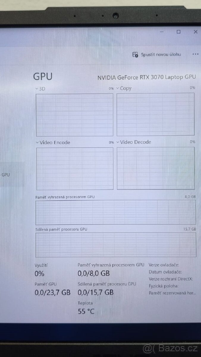 Herní notebook Asus TUF Gaming A15 , RTX3070 - 9