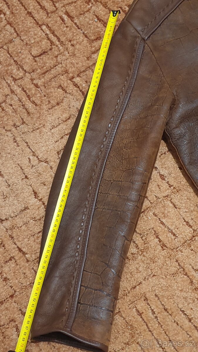 pánský kožený kabát z ovčí kůže L - 9