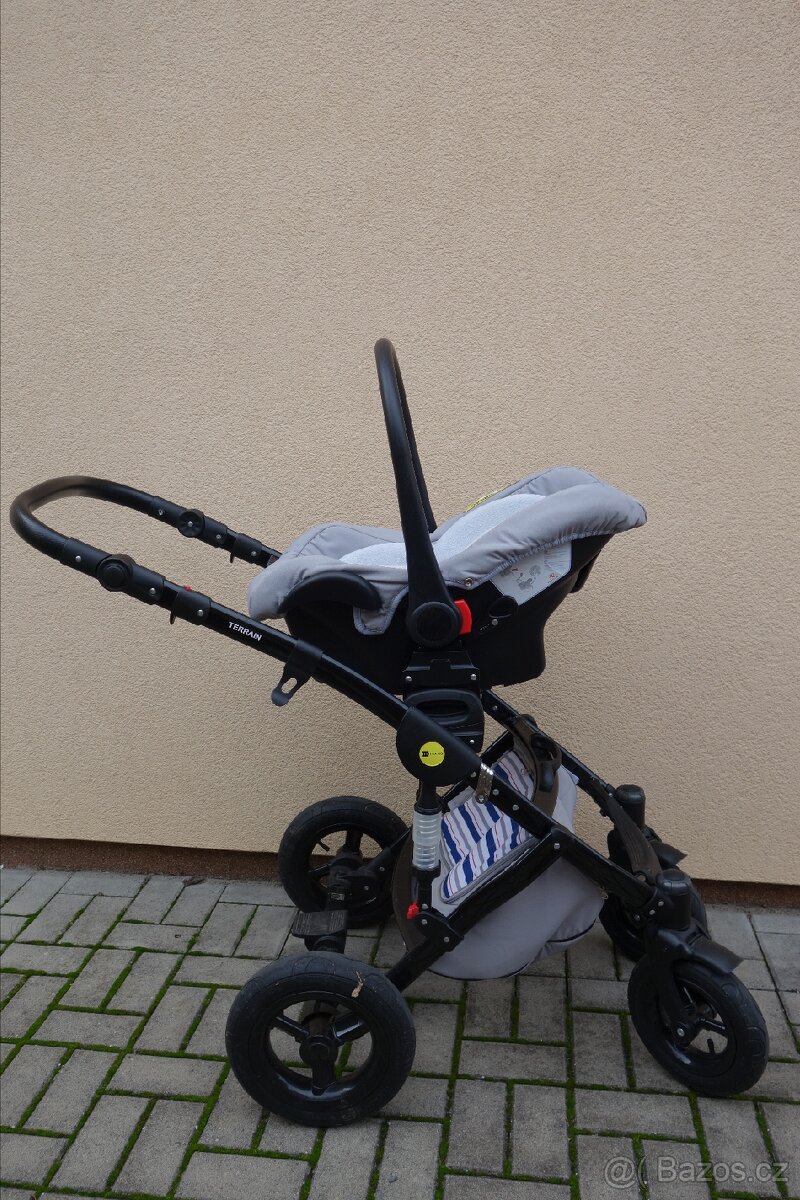 Prodám prostorný kočárek Monza Terrain 3v1 trojkombinace - 9
