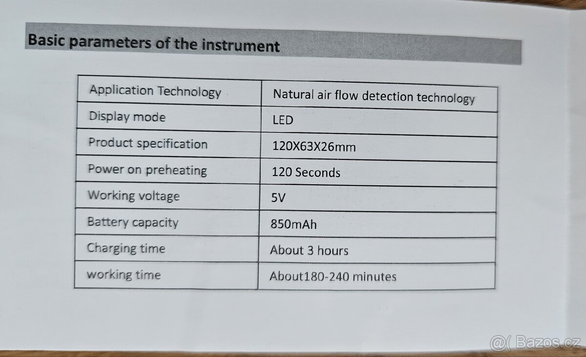 Detektor kvality vzduchu, vč. USB-C kabelu - 9