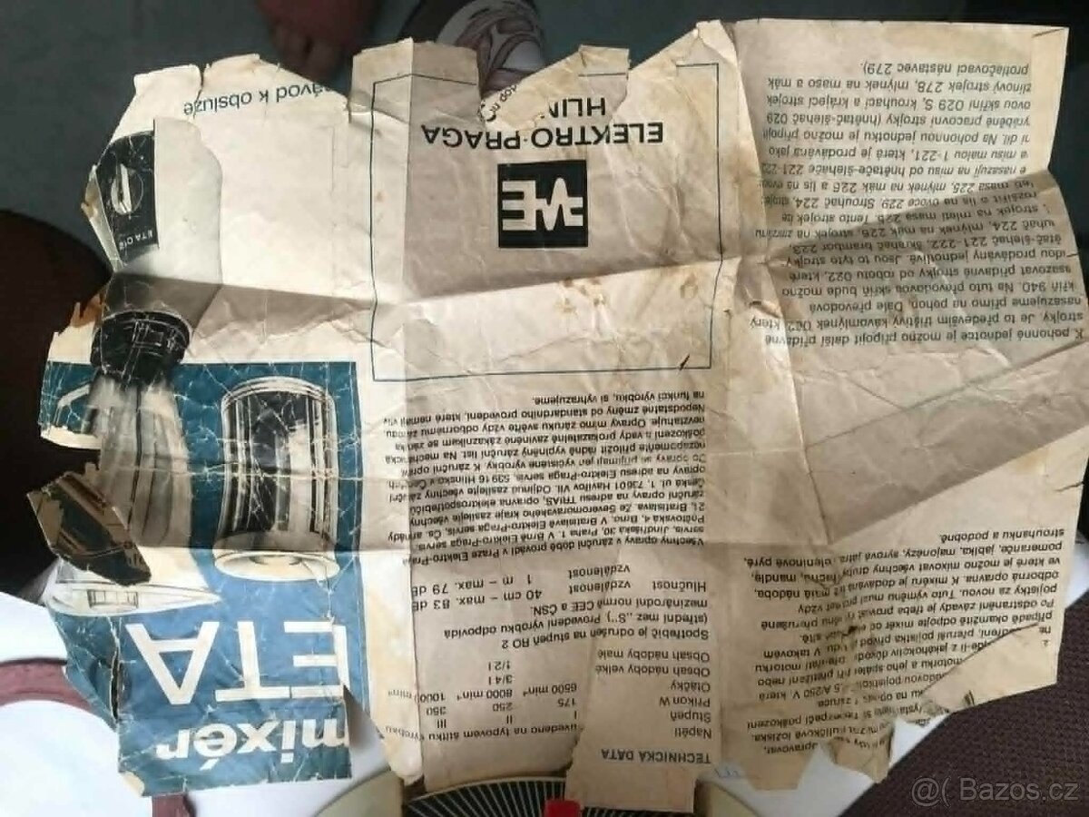 RETRO - Mixér ETA 012 Hlinsko, 3 rychlostní, funkční - 9