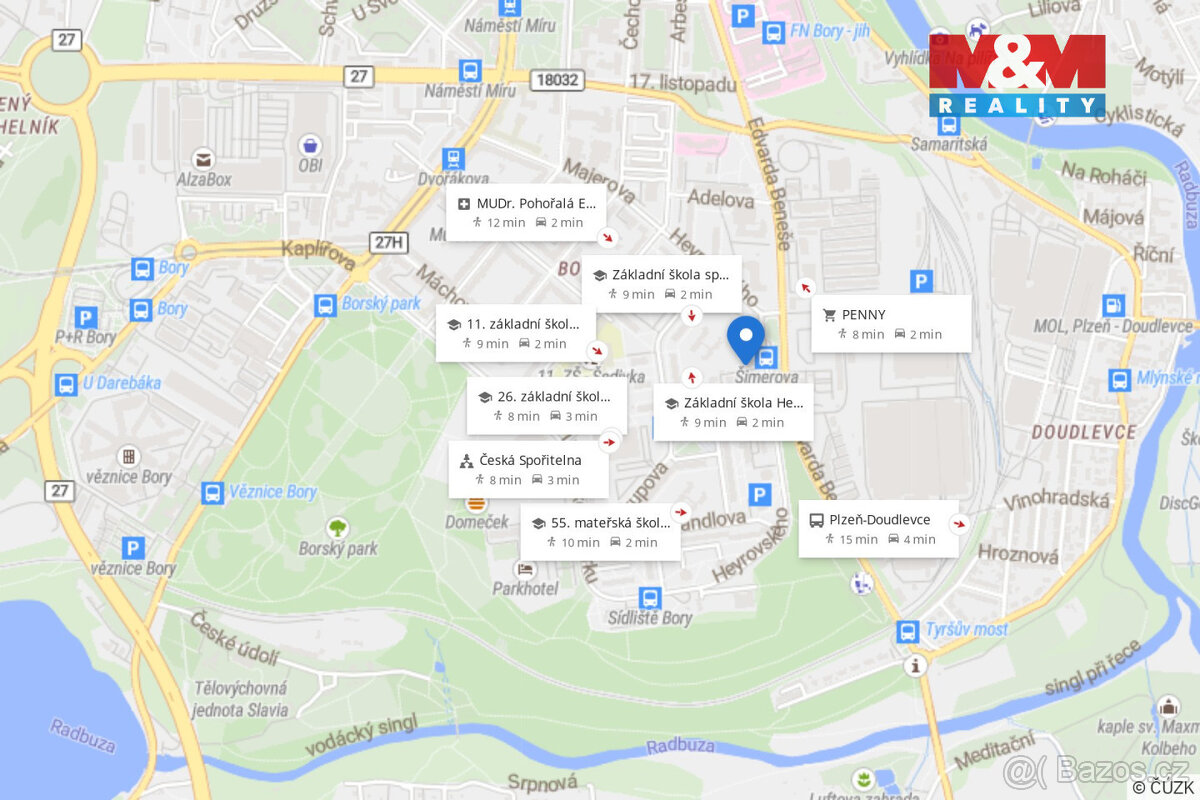 Prodej bytu 1+kk, 20 m², Heyrovského ul, Plzeň - Doudlevce - 9