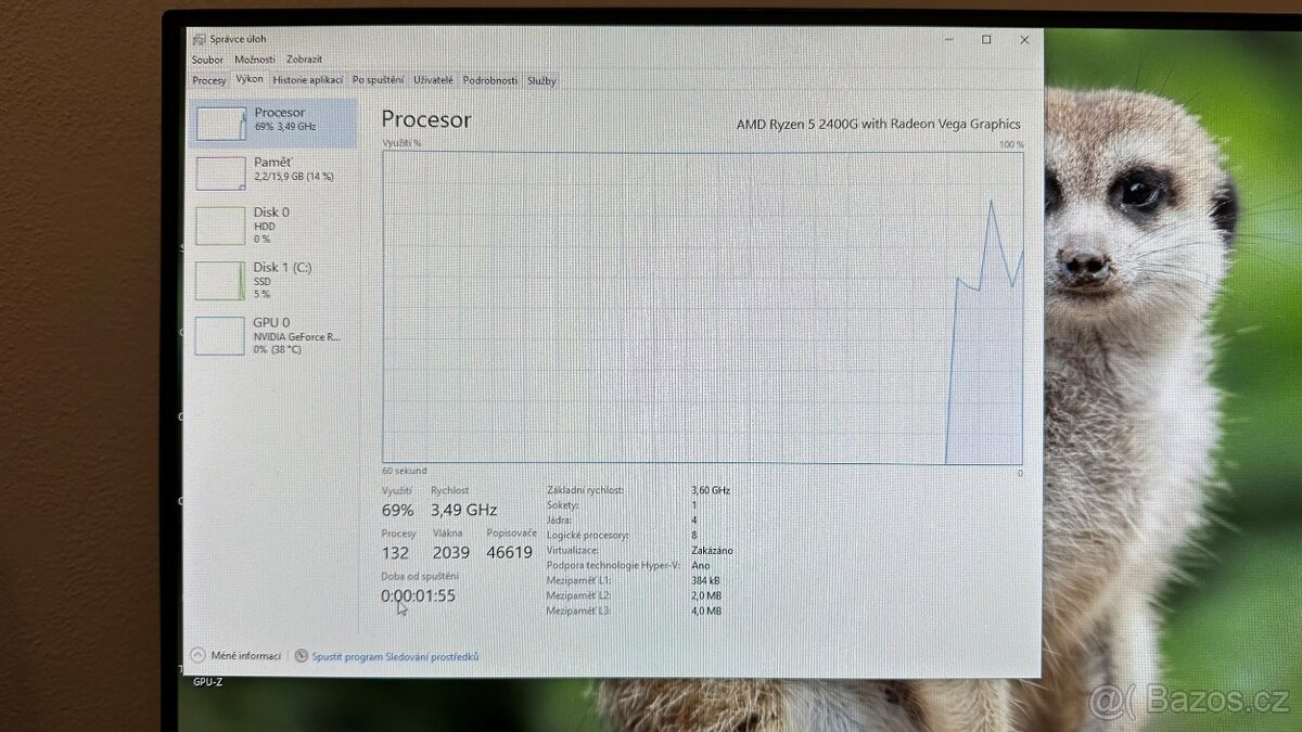 B450M DS3H + Ryzen 5 2400G (4C/8T) - 9