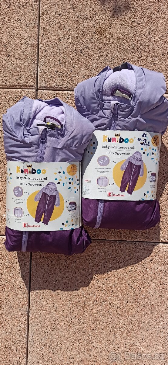 Zimní kombinézy - pro dvojčátka (vel.86) NOVÉ (cena za ks) - 9