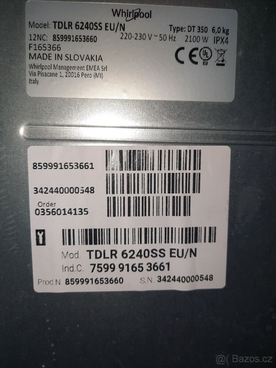 Pračka Whirlpool TDLR 6240SS EU/N - v záruce - 9