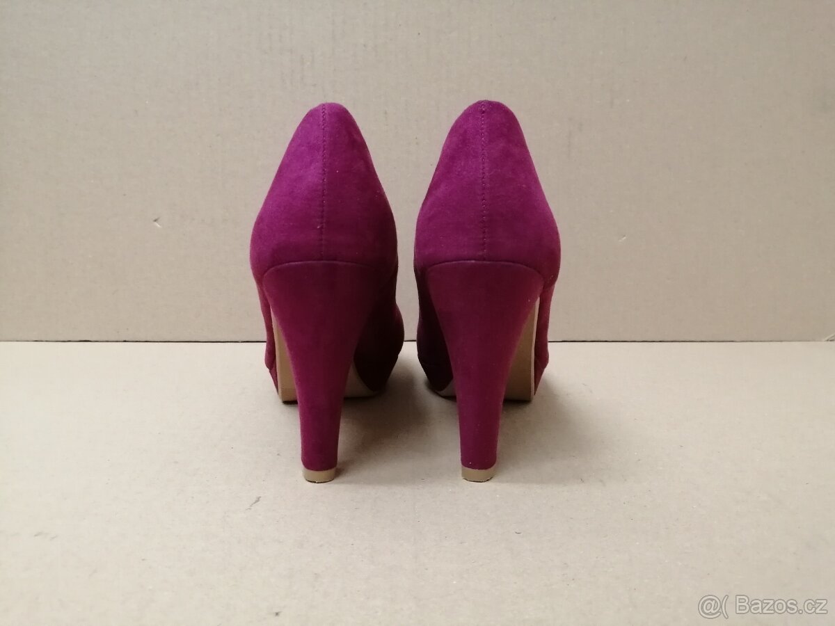 Fialové-fuchsiové lodičky vel.38 - 9
