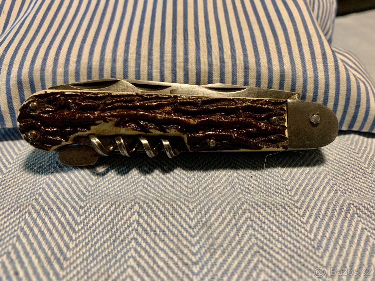 Mikov Fixír – lovecký kapesní nůž s vývrtkou, otvírákem .. - 9