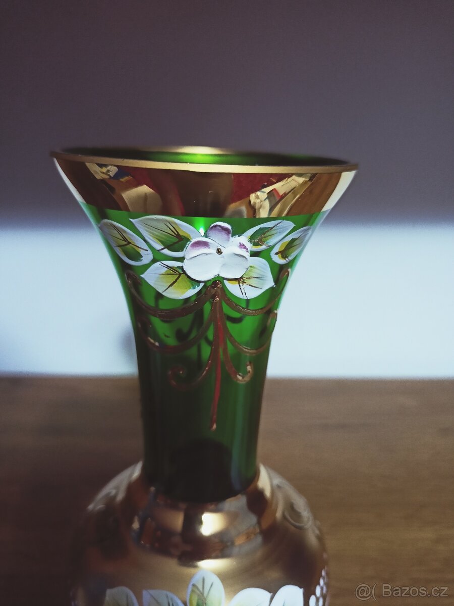 novoborské sklo - velká váza - 9