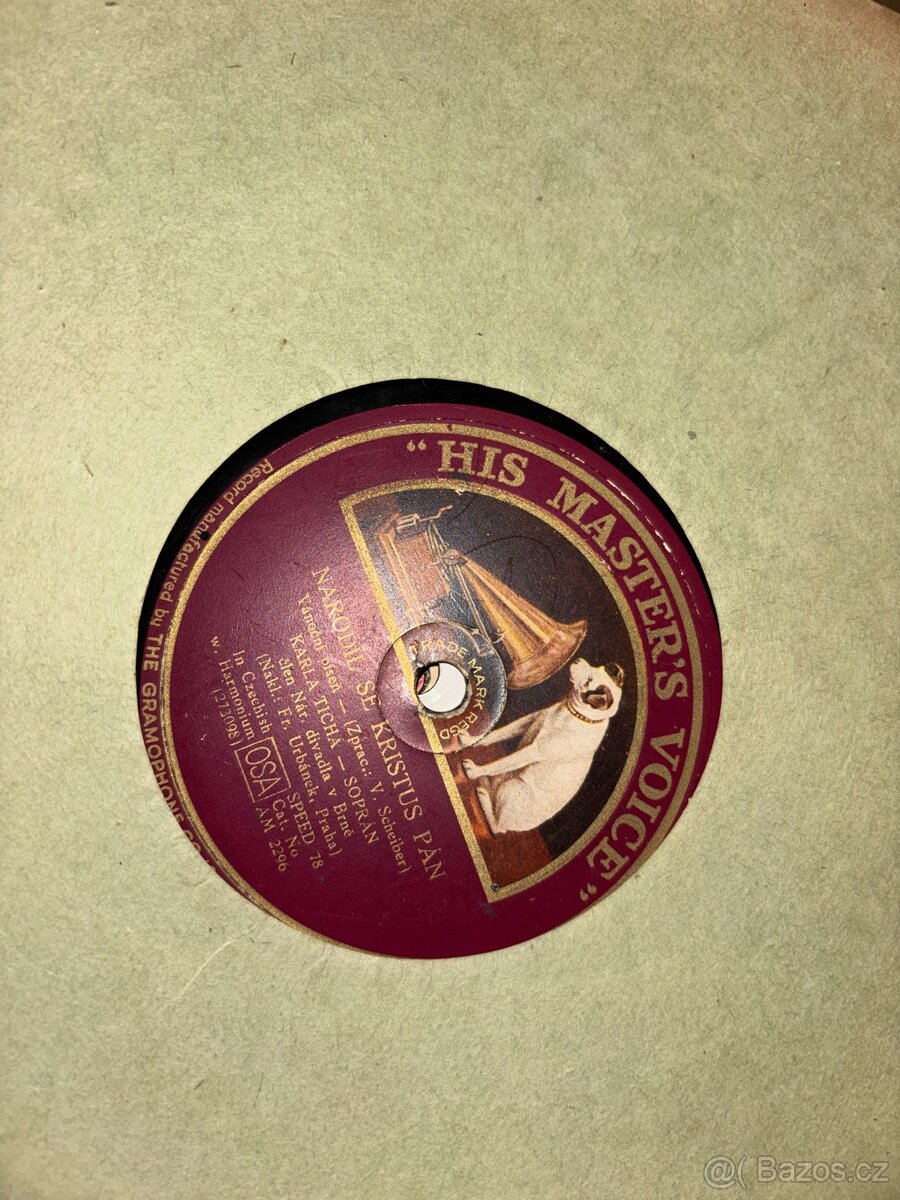 Sada 4× starožitná šelaková gramodeska - 9