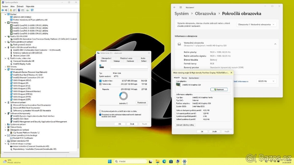 LENOVO X1 CARBON /i5-6300/8GB/SSD256GB/FULLHD IPS/W11/ZÁRUKA - 9