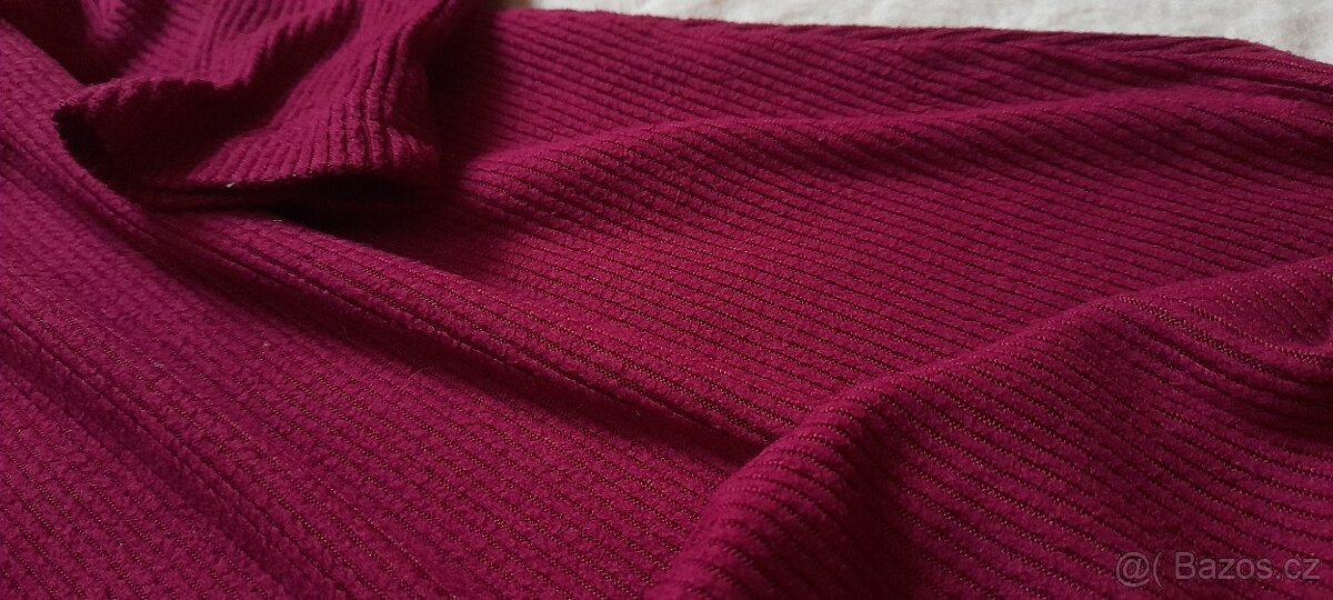 Fisherfield vínové áčkové úpletové šaty - 9