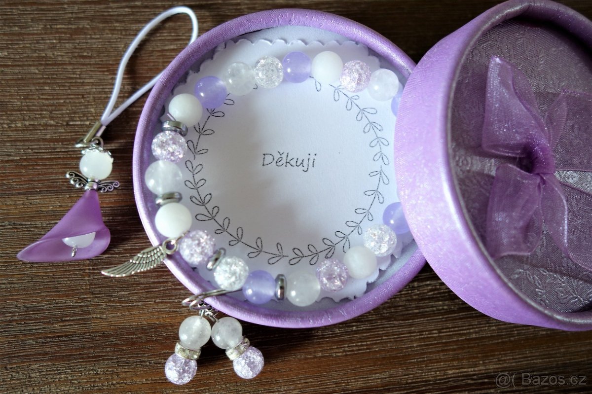 Minerální náramek náramky z minerálů a polodrahokamů - 9