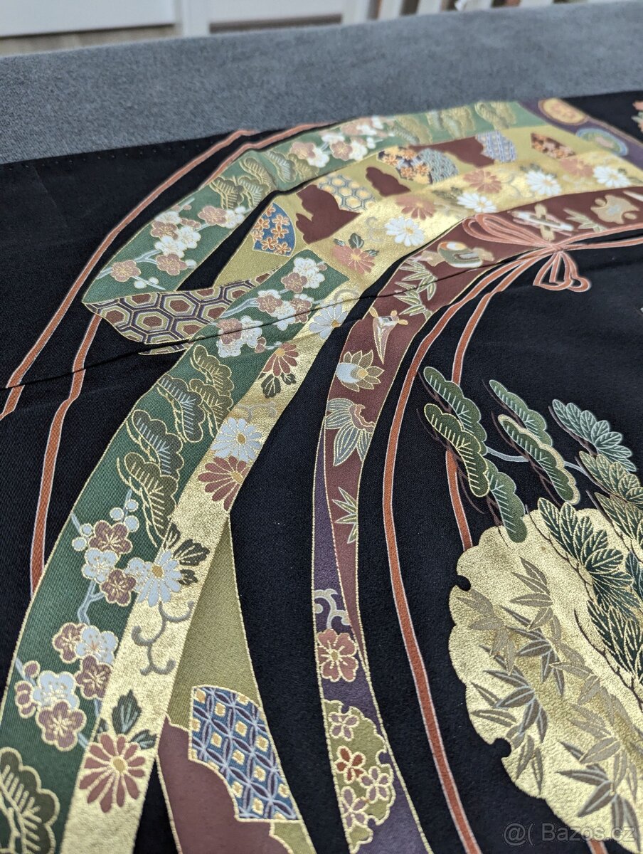 Černé dámské kimono Tomesode - 9