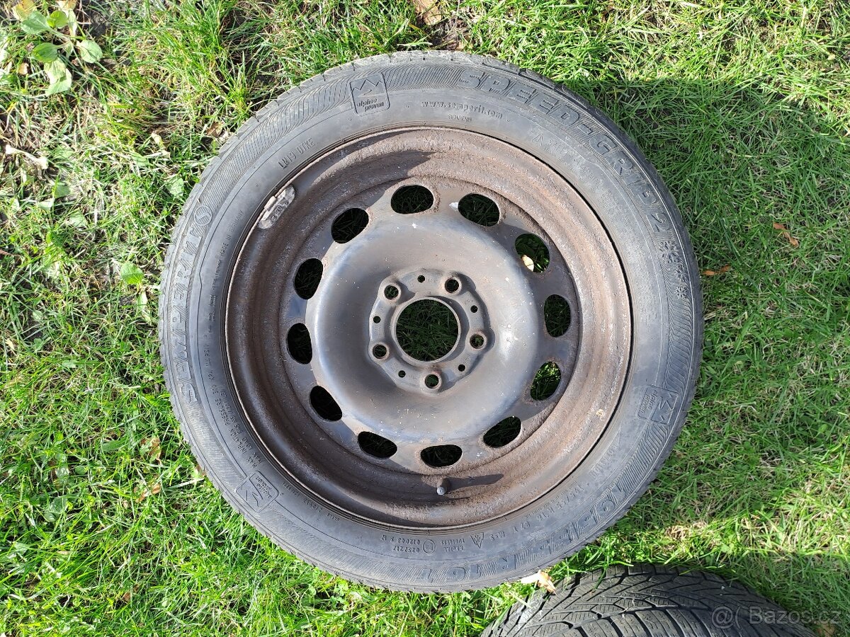 Kola 16" na BMW 1, pneu 195/55 R16, plechové disky a poklic - 9