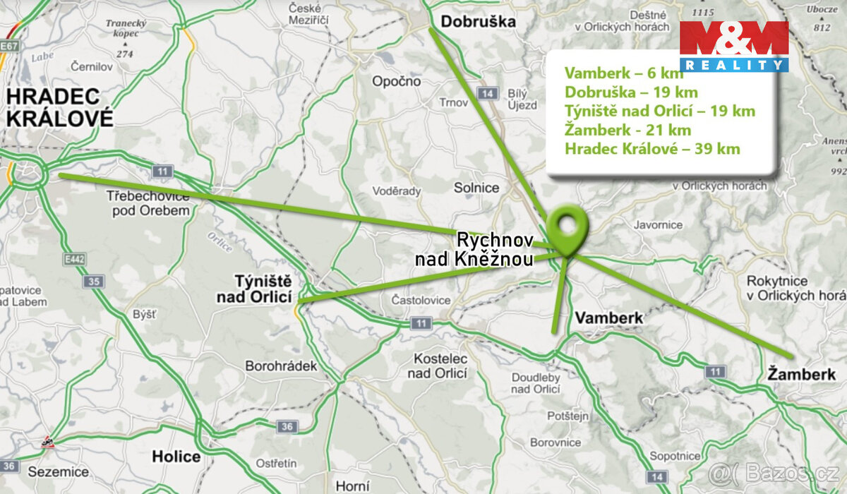 Pronájem bytu 2+1 v Rychnově nad Kněžnou, ul. Palackého - 9