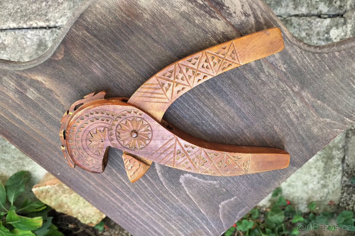 Dekorace z Indie, dřevo, 5ks - 9