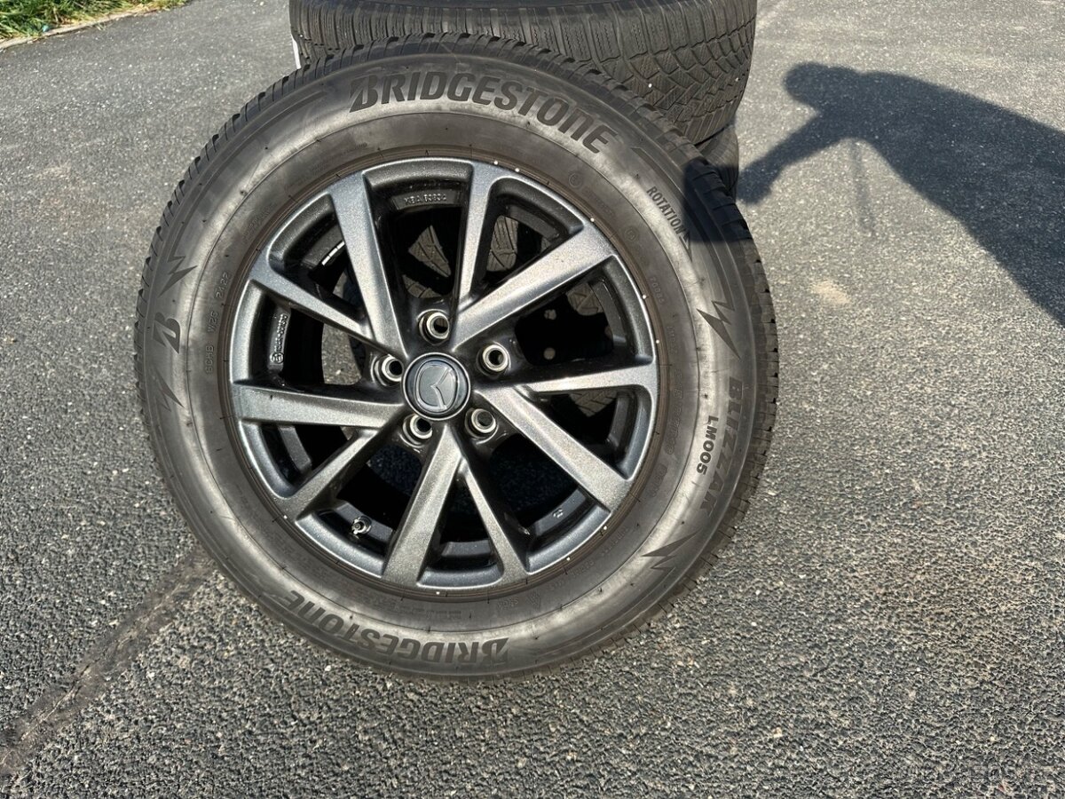 Alu Kola - 6.5 X 16 (5X114.3) - na zimních Bridgestone - 9