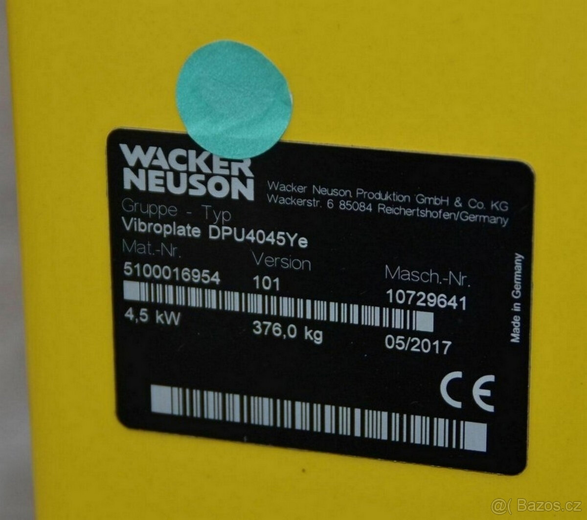 Vibrační deska Wacker Neuson DPU 4045Ye v dobrém stavu - 9