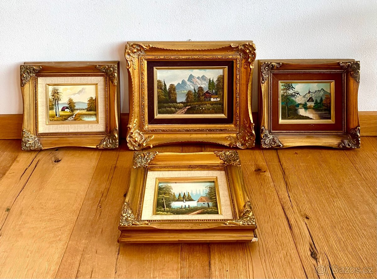 Staré krásné obrázky, olejomalba - 9