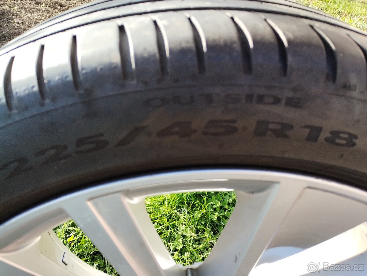 Originál ALU kola Škoda Octavia R18 + letní pneu - 9