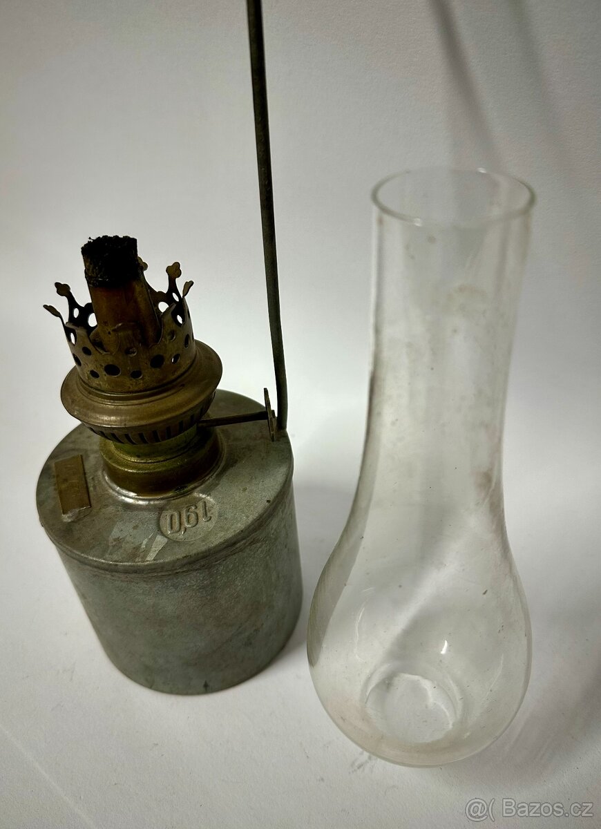 Stará lampa petrolejka TOP stav včetně perfekt stínítka - 9