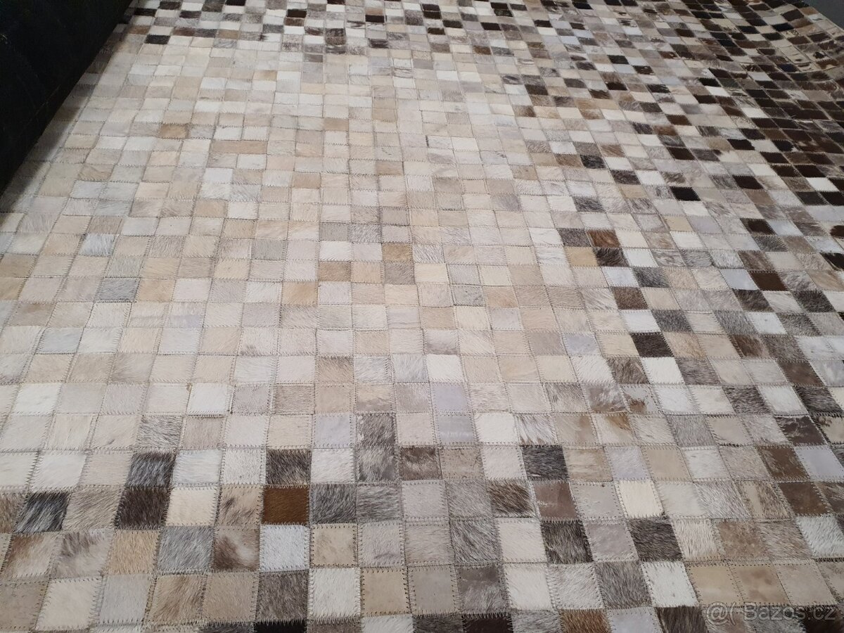 oboustranný koberec z hovězí kožešiny, 3x2 m - 9