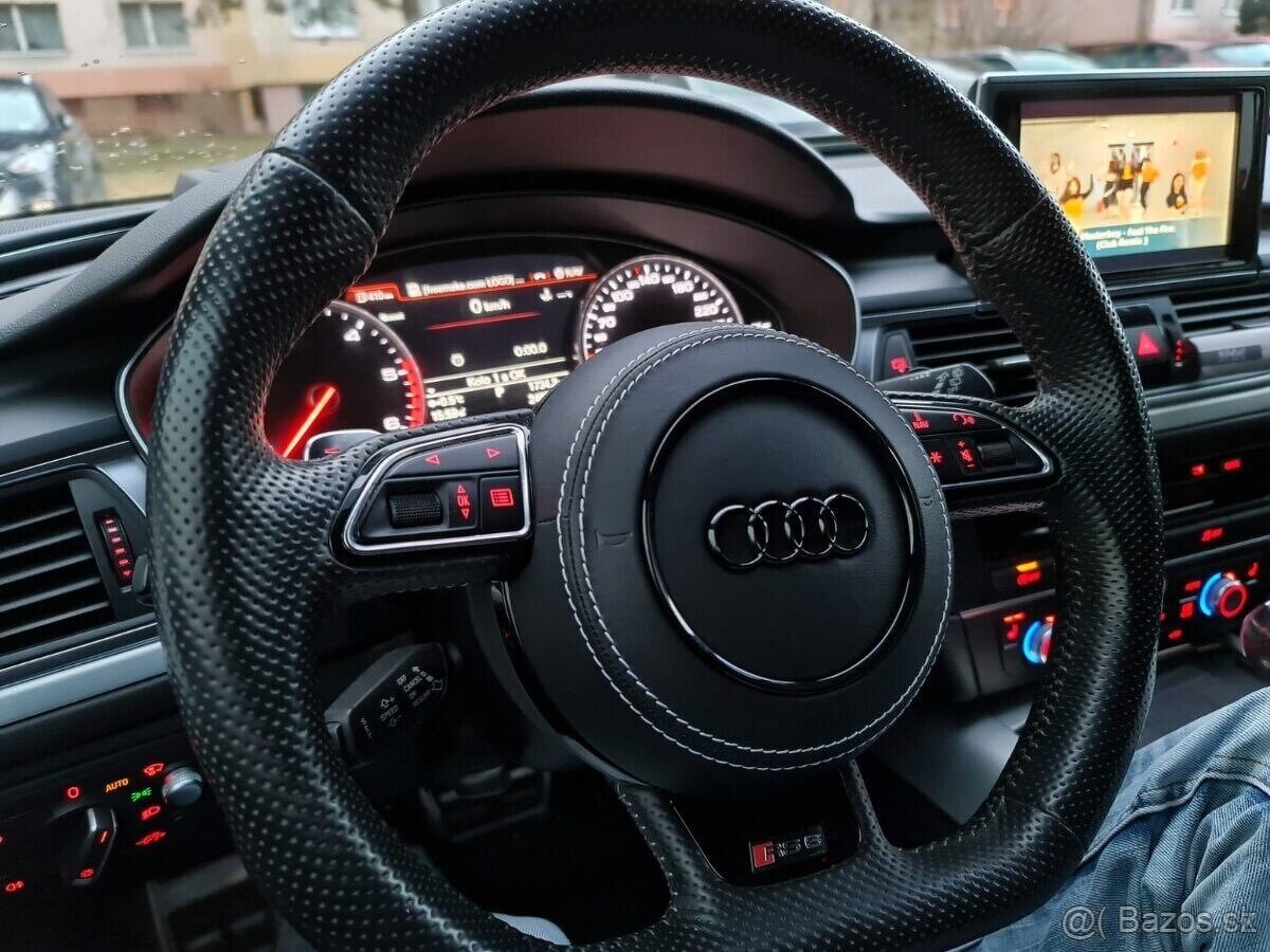 Kryt airbagu puzdro AUDI potiahnutý kožou a čiernym logom - 9