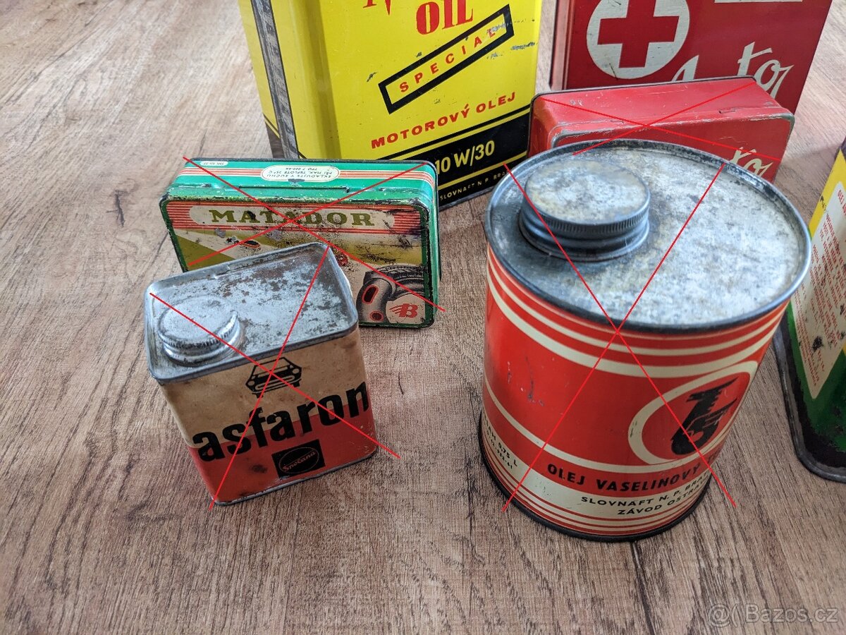 Staré plechovky, hasičáky a doplňky do veteránů - 9