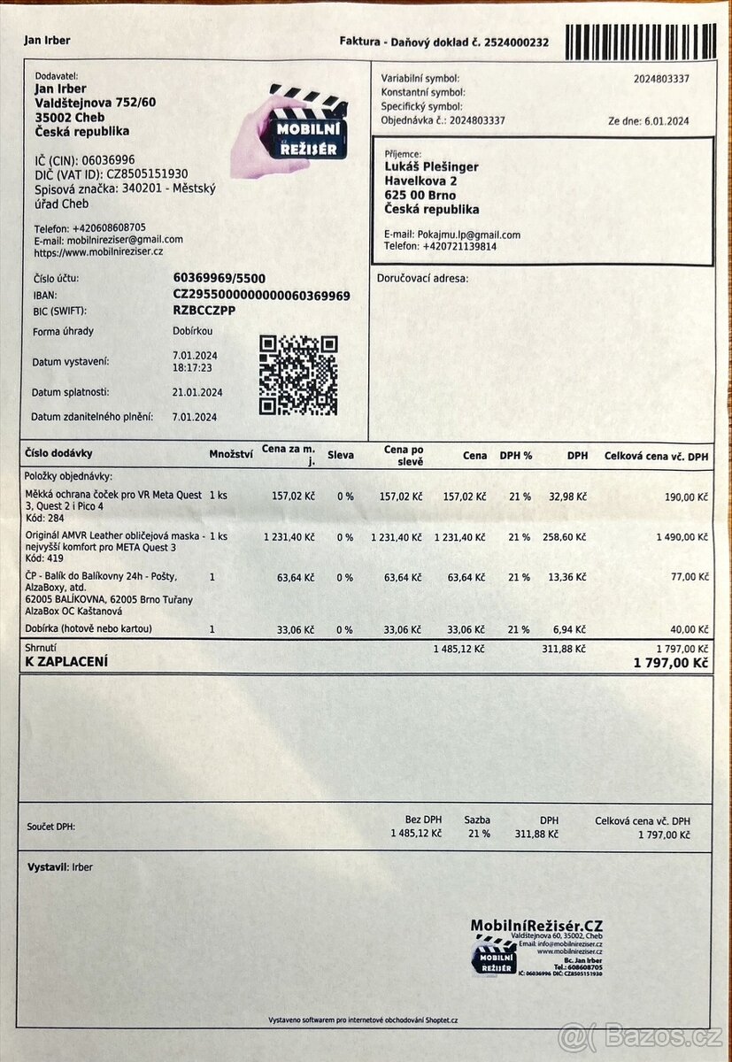 Meta Quest 3 128GB + příšlušenství - PC 22 tis - 9