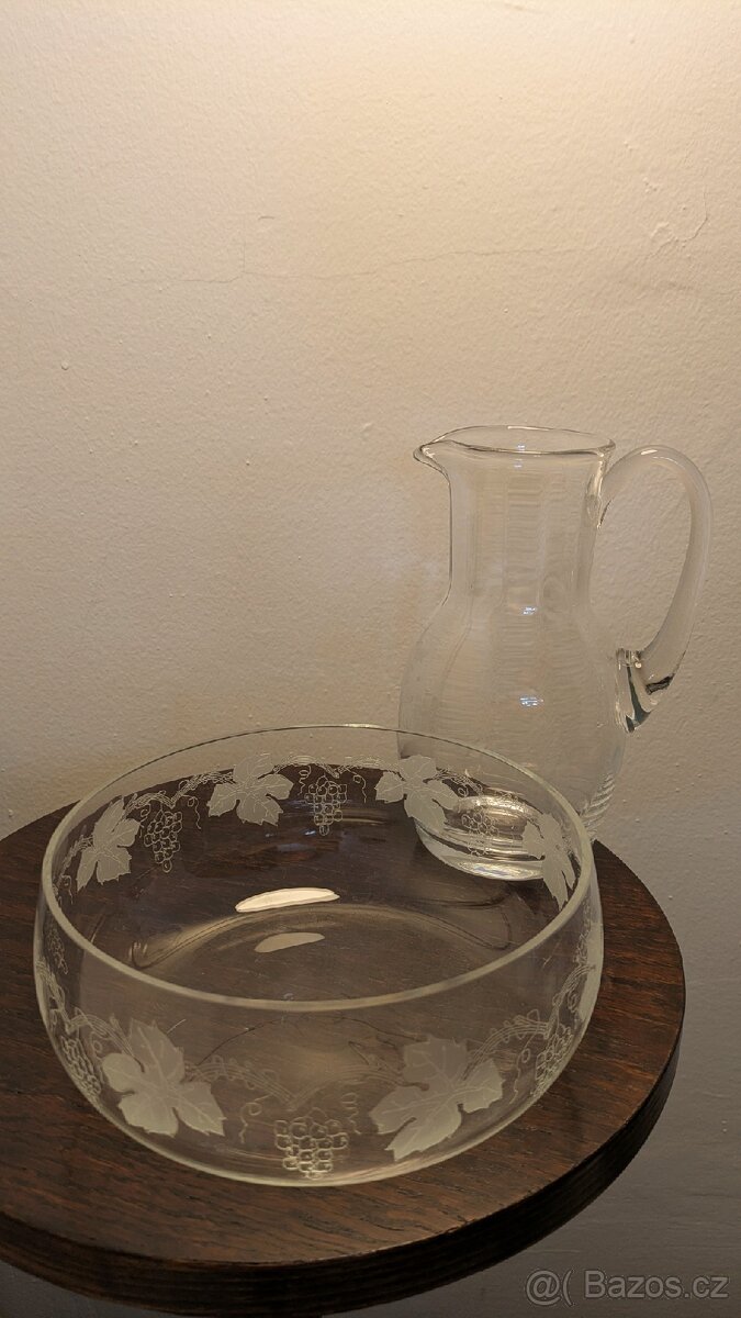 starožitné prvorepublikové sklo - 9