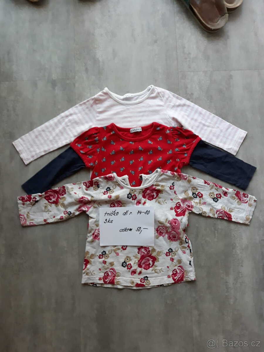 dětské oblečení body a trika 74/80 - 9