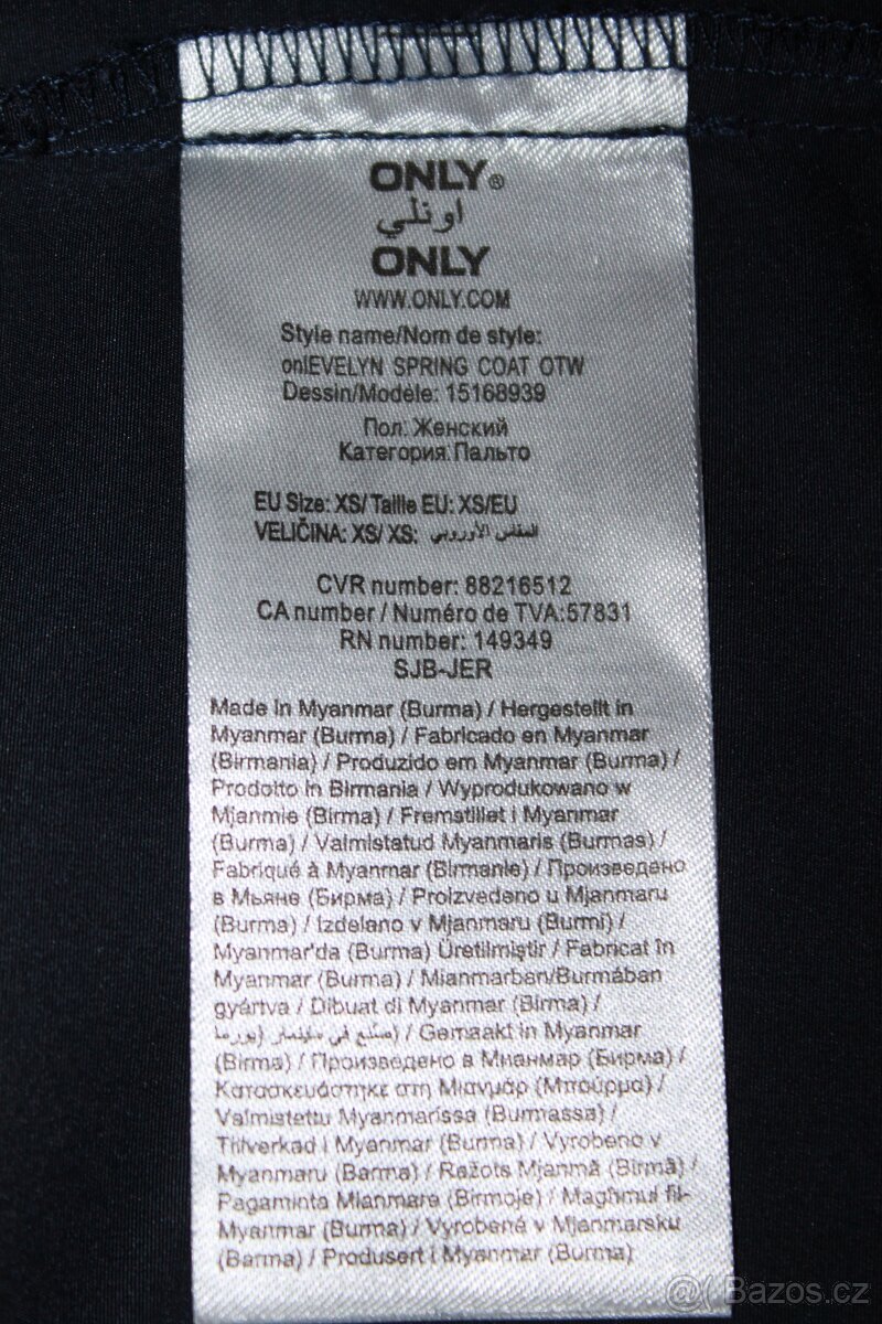 Lehký podzimní / jarní kabát ONLY vel. XS - 9