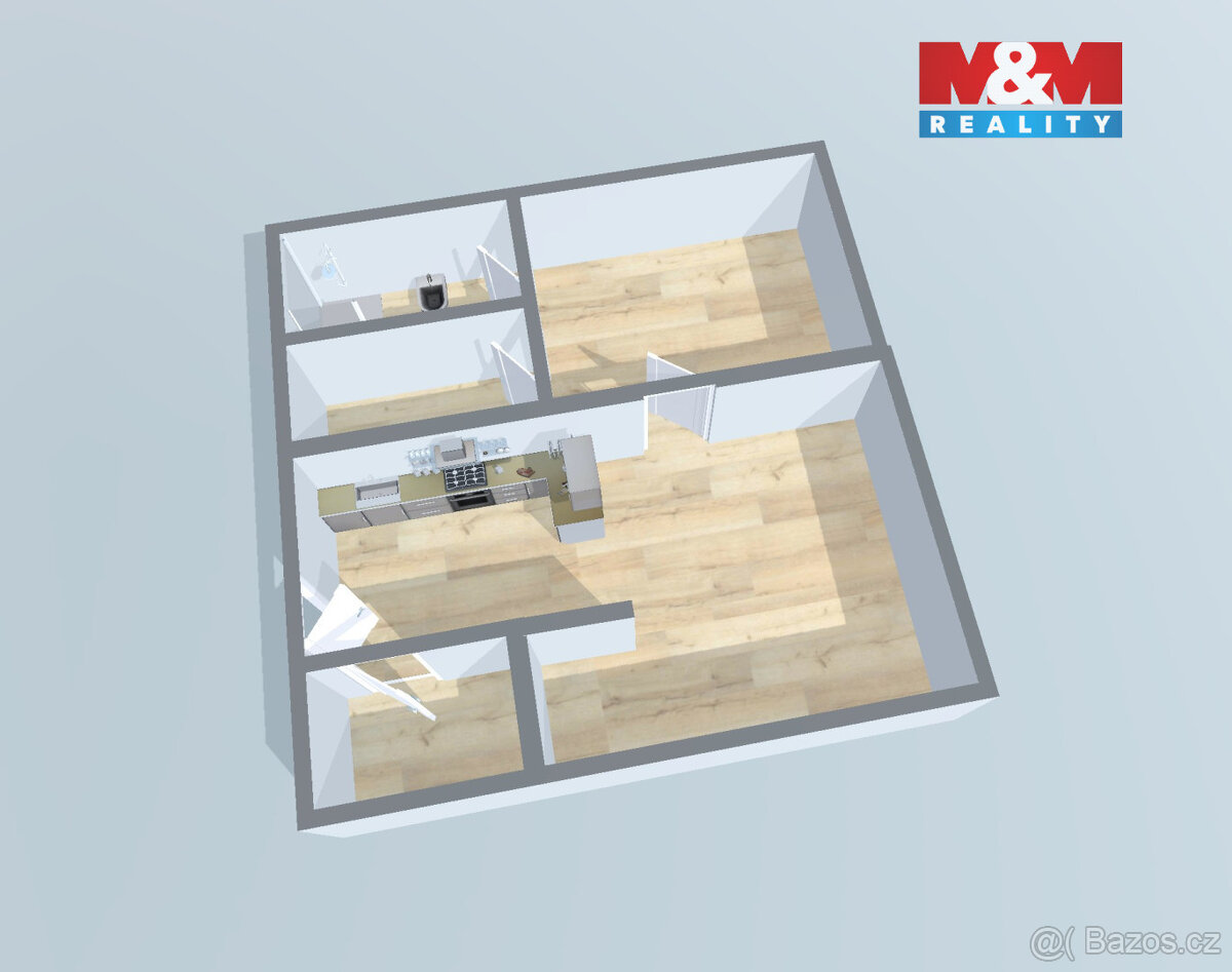 Pronájem bytu 2+kk, 62 m², Kolín, ul. Kmochova - 9