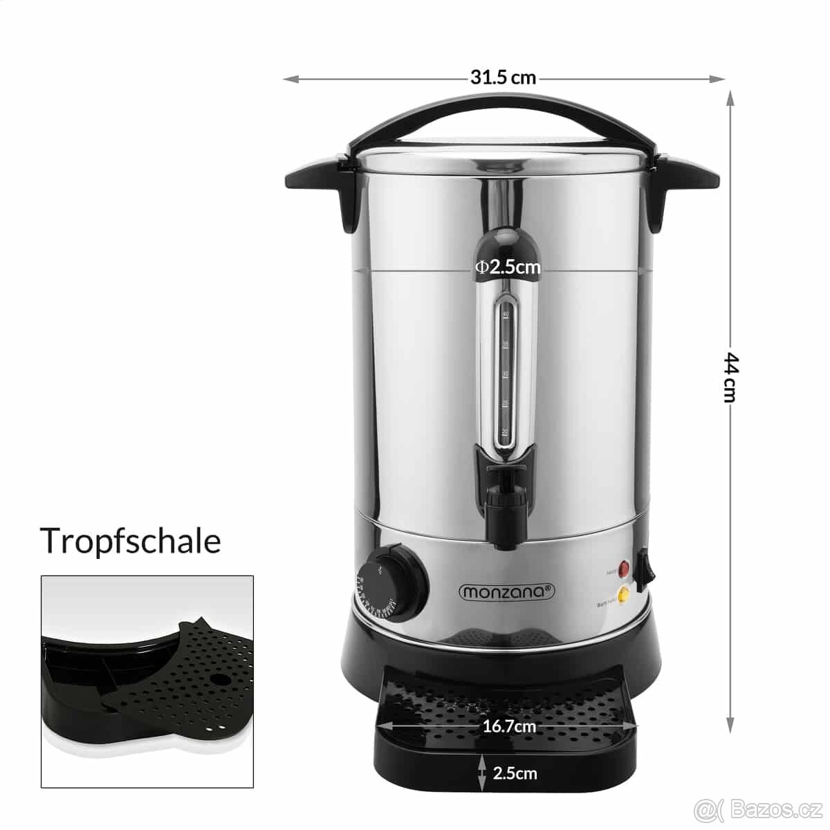 Várnice na svařák, ohřívač nápojů 8,8l nerez - 9