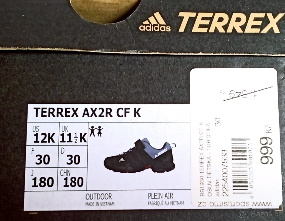 Adidas Terrex - nízká outdoorová obuv - velikost 30 - 9